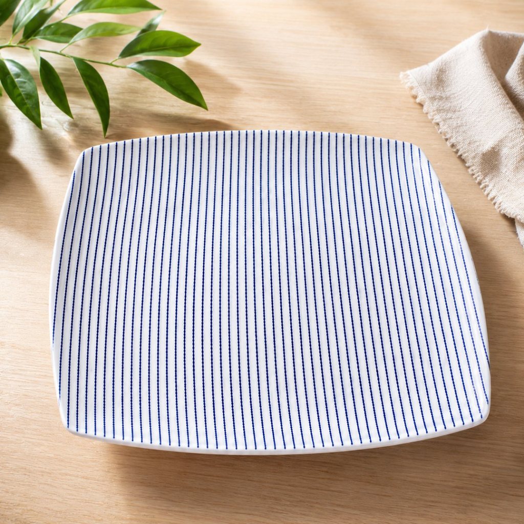 Prato Quadrado Melamina  25,5cm Louça Elegante Resistente Refeição Mesa Posta Cozinha Moderna
