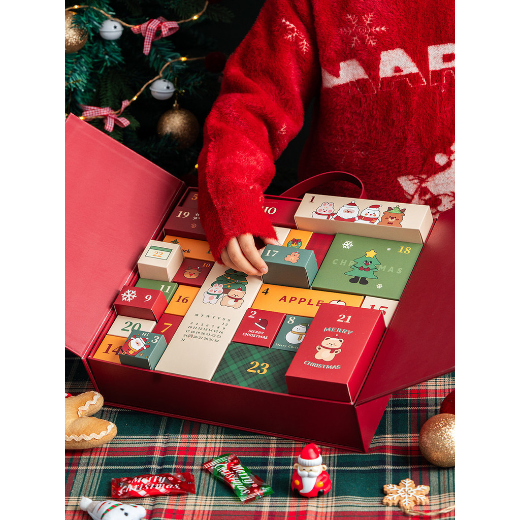 Calendário de contagem regressiva de natal caixa misteriosa dodongle poke presente surpresa sorte desenhar brinquedo pre