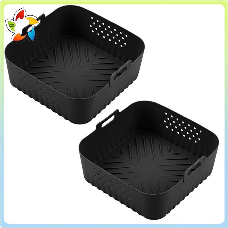 Bandejas De Fritadeira De Ar De Silicone 2 Pacotes Para 5.5-6.2L Quadrado 180 Acessório De Cozimento De Forno Antiaderen