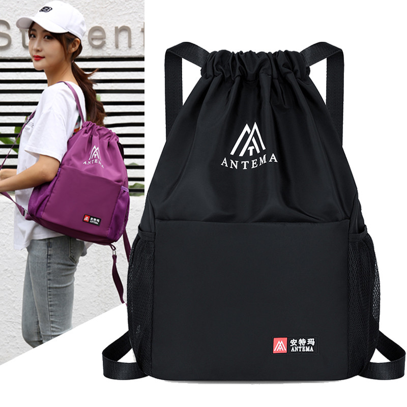 Cordão cordão bolso Oxford pano mochila 2026 novo estilo grande capacidade mochila de viagem feminino saco de ginásio ma
