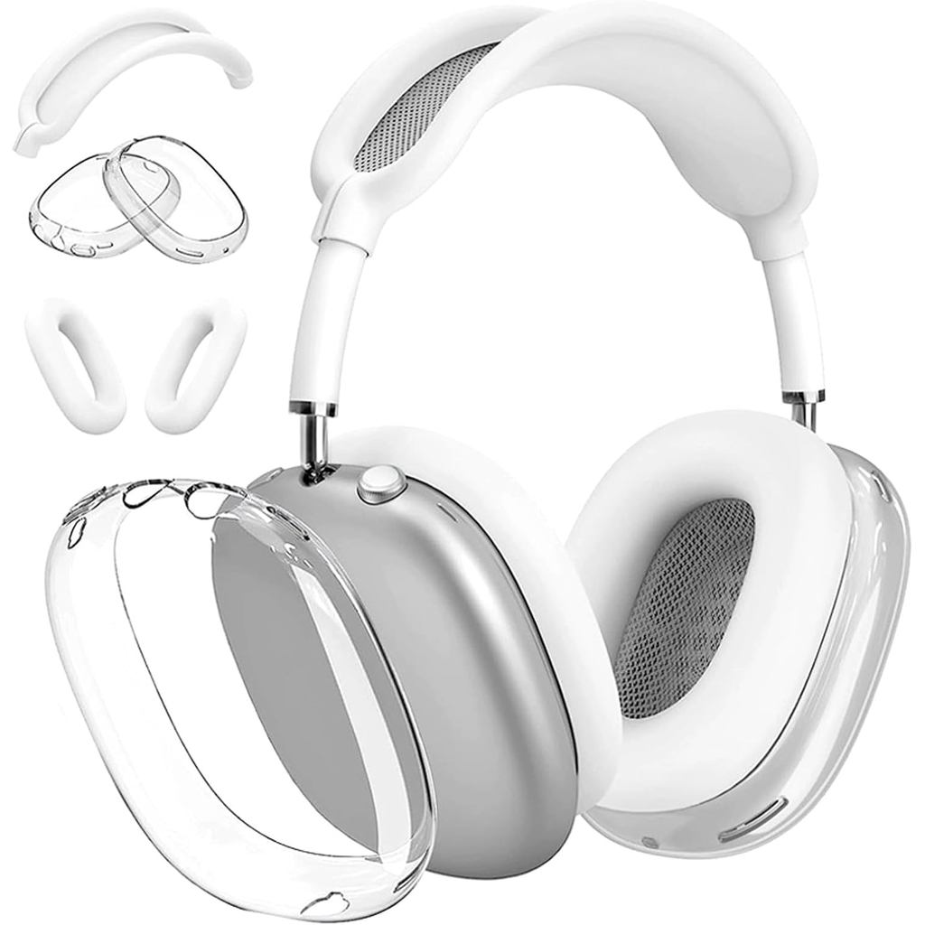 Capa Protetora Macia Compatível com Fones de Ouvido AirPods Max, Capa Transparen