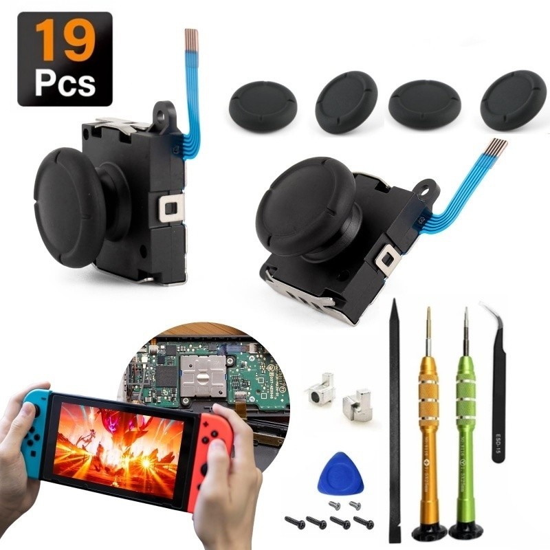 NS JOY - Kit de reparo de joystick/console 3D CON Ferramentas completas Peças de reparo