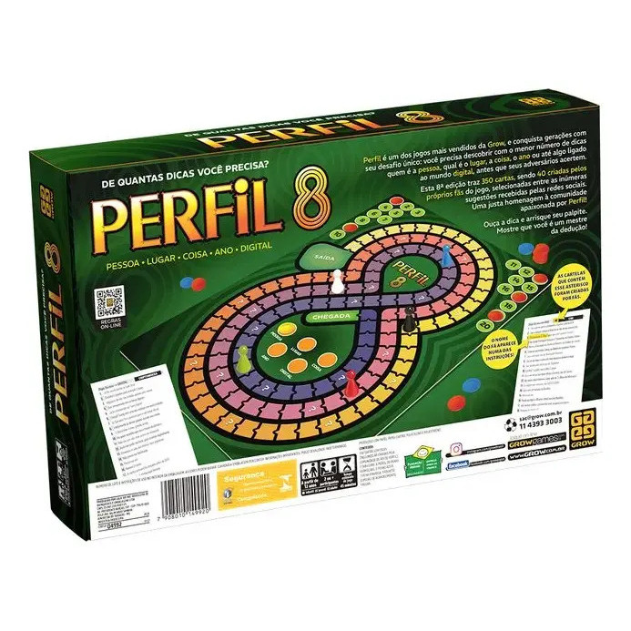 Jogo De Tabuleiro PERFIL 8 GROW — imagem 2 de 2
