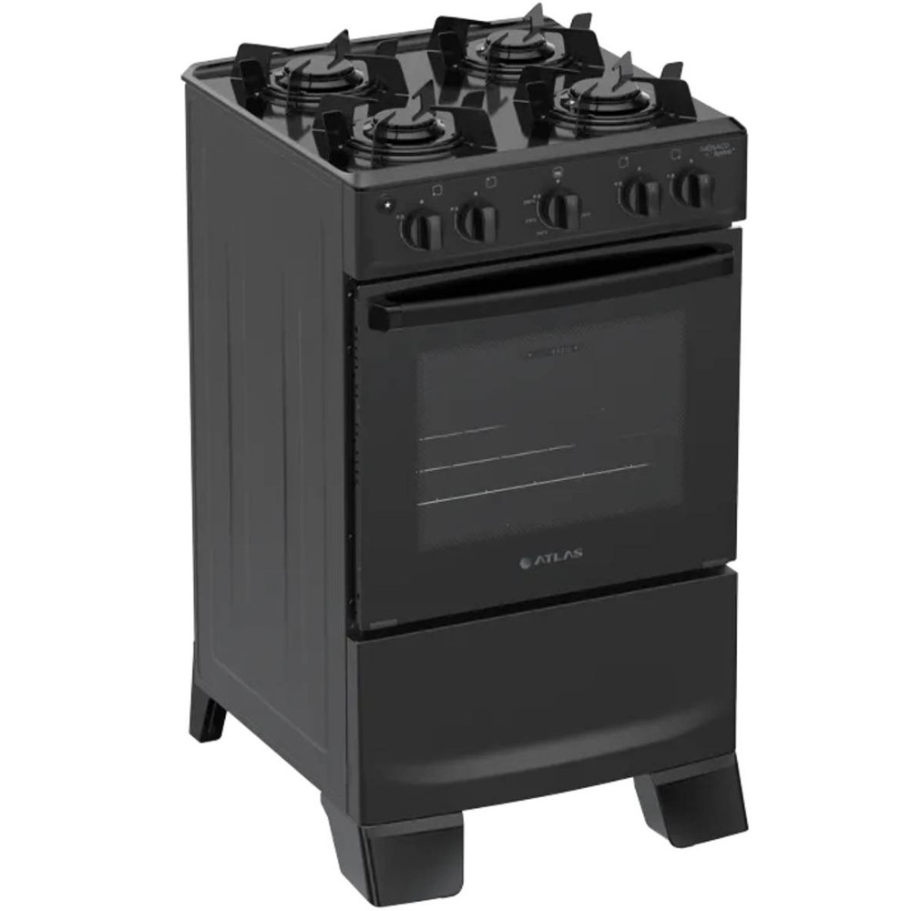 Fogão Atlas 4 Bocas Mônaco Lustro com Acendimento Automático