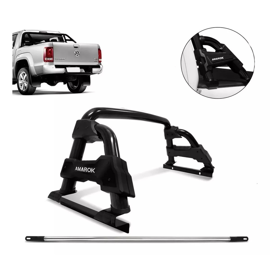SANTO ANTONIO PRETO AMAROK CS CD 2010 A 2023 COM GRADE CROMADA