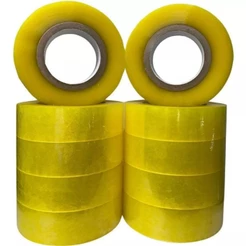 Kit com 10 Fita Adesiva Transparente 500m Larga Para Embalar - Importada fita para embalar