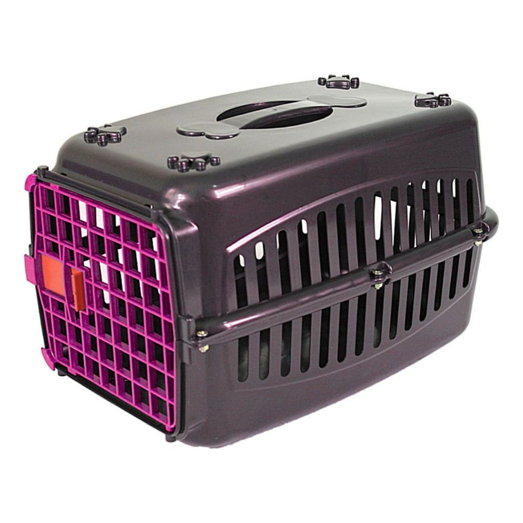 Caixa De Transporte Para Cães Gato Coelho Porte Pequeno N°0 Rosa