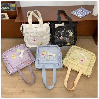 Bolsa Transversal Transparente Anime Con com Janela para Exibição de Pins, Bolsa Casual de Grande Capacidade para Cospla