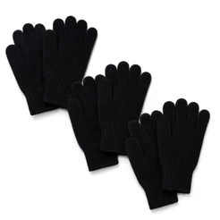 Kit 3 Pares de Luvas Térmicas de Lã Unissex para Inverno Macias Quentes Confortáveis.