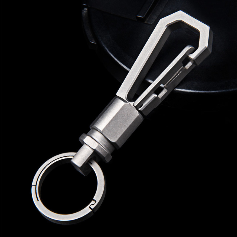 T liga de titânio chaveiro multifuncional portátil Mini faca fivela chaveiro do carro cintura imprensa fivela titânio