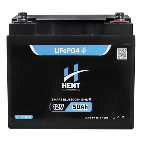 Bateria De Lítio Lifepo4 Solar 12v 50ah 640wh Com Bluetooth e BMS Off Grid Motorhome Camping