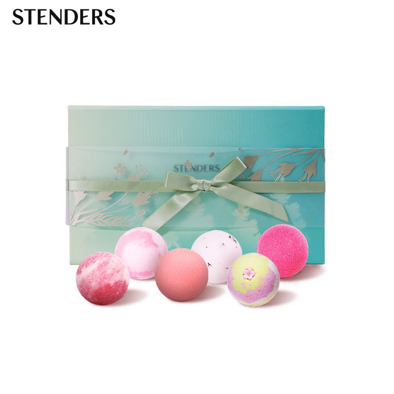 STENDERS STENDERS Bola de Óleo Essencial 100g * 6 Bola Caixa de Presente Corpo Banho Bolha Bomba Bola de Banho