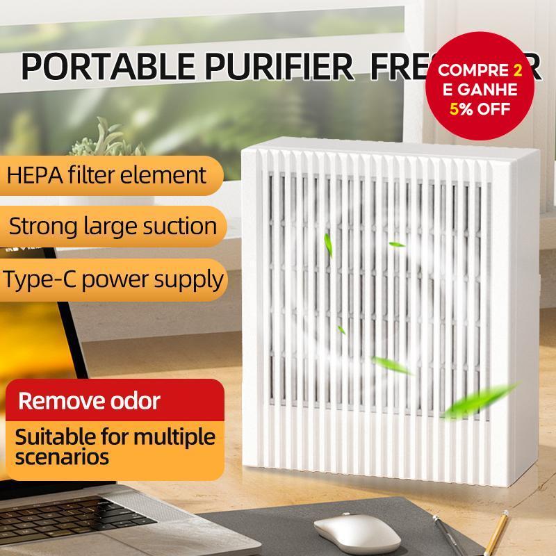Purificador De Ar Para Casa Filtro HEPA PM 2.5 Remover Ambientador De Odor De Fumaça Quarto De Carro