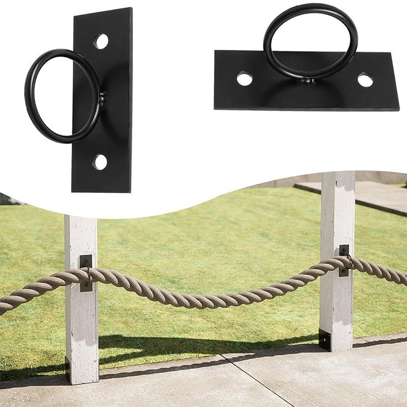Suporte de anel preto transfronteiriço, corda decorativa, estrutura de fixação, corda, cerca, gancho de teto montado na