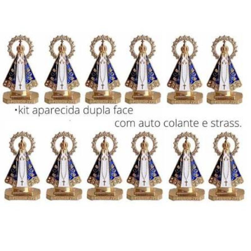 atacado, kit 6 imagens de Nossa Senhora Aparecida para carro, oratórios e estante.