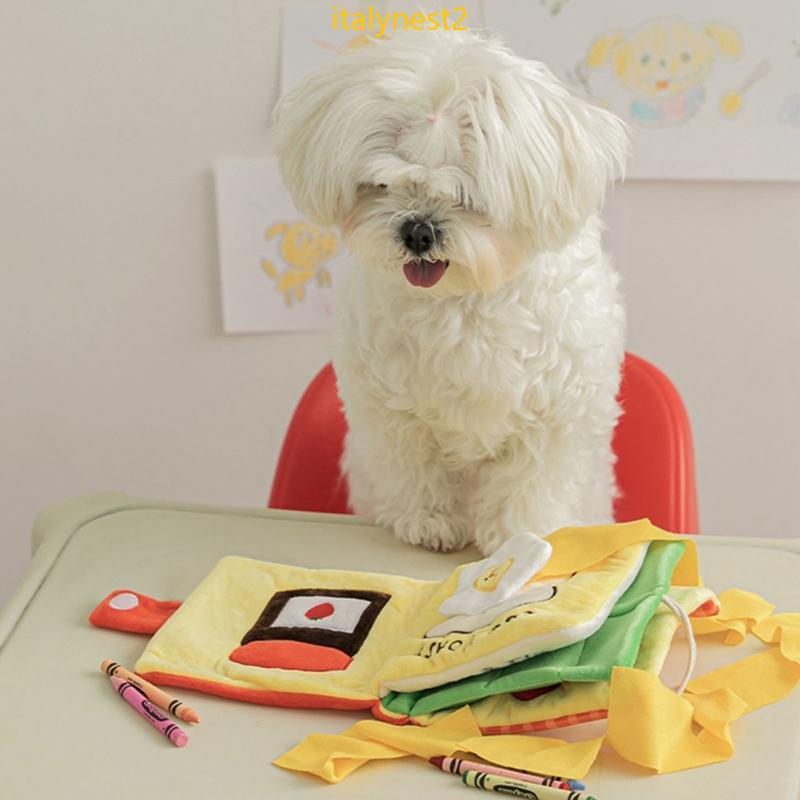 Billy Dog Plush Toy Snuffle Stuffed Dispensando Livros Interativos Mastigar Brinquedos