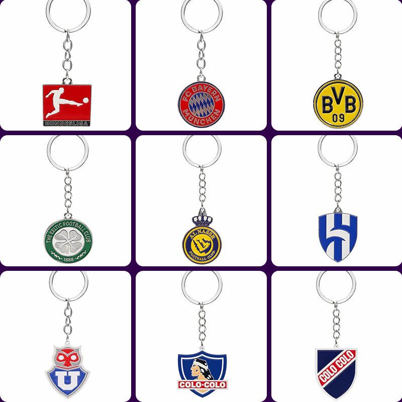 Bayern Chaveiro da equipe Dortmund pingente comemorativo de futebol Colo Colo chaveiro com pintura de Metal Al Nassr