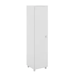 Armário Multiuso Lavanderia 1 Porta 2 Prateleiras AM3107 36cm Branco - Tecnomobili