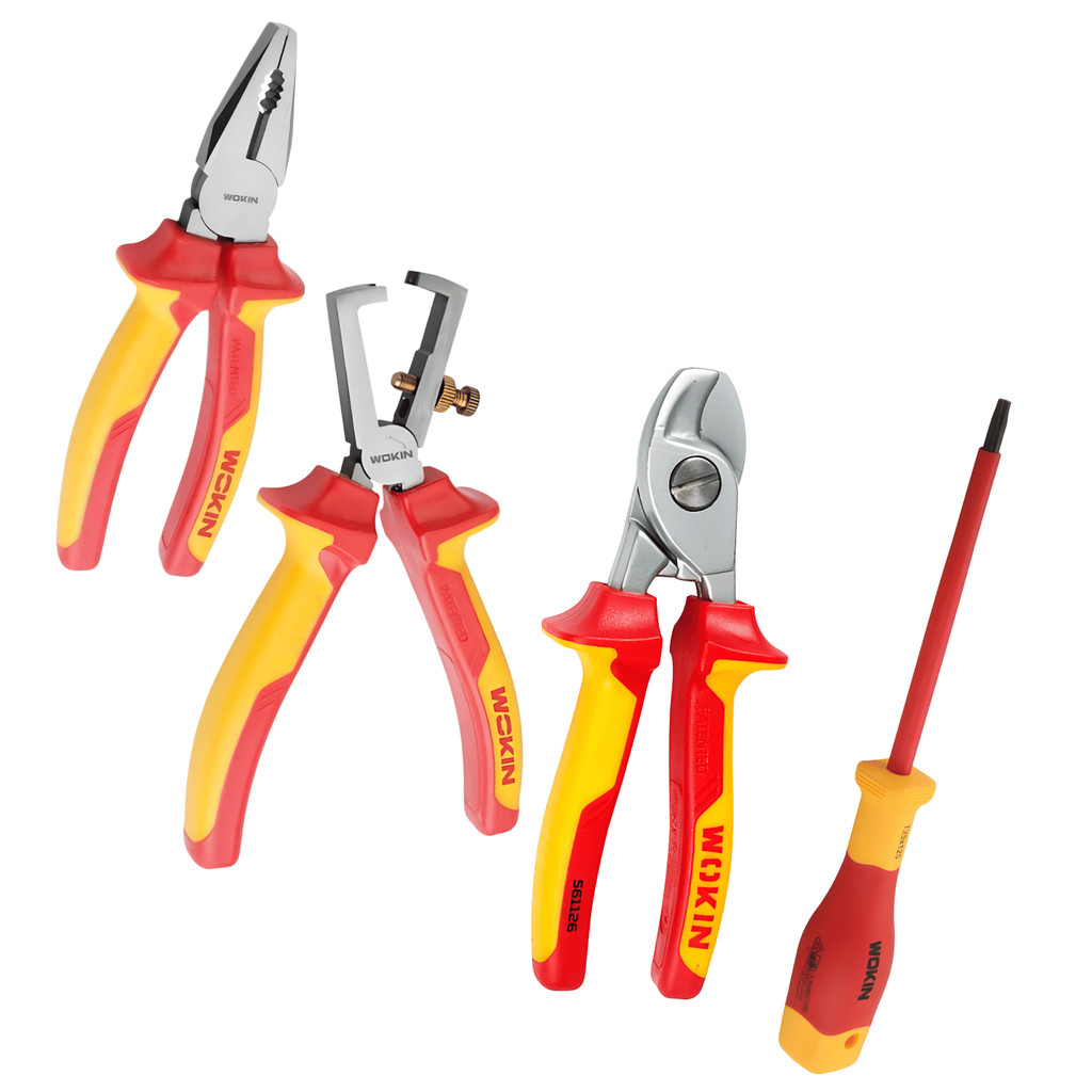 Alicate decapar 6"+Cortador de cabo 6"+Alicate combinado 8"+Chave de fenda Torx T10x70mm