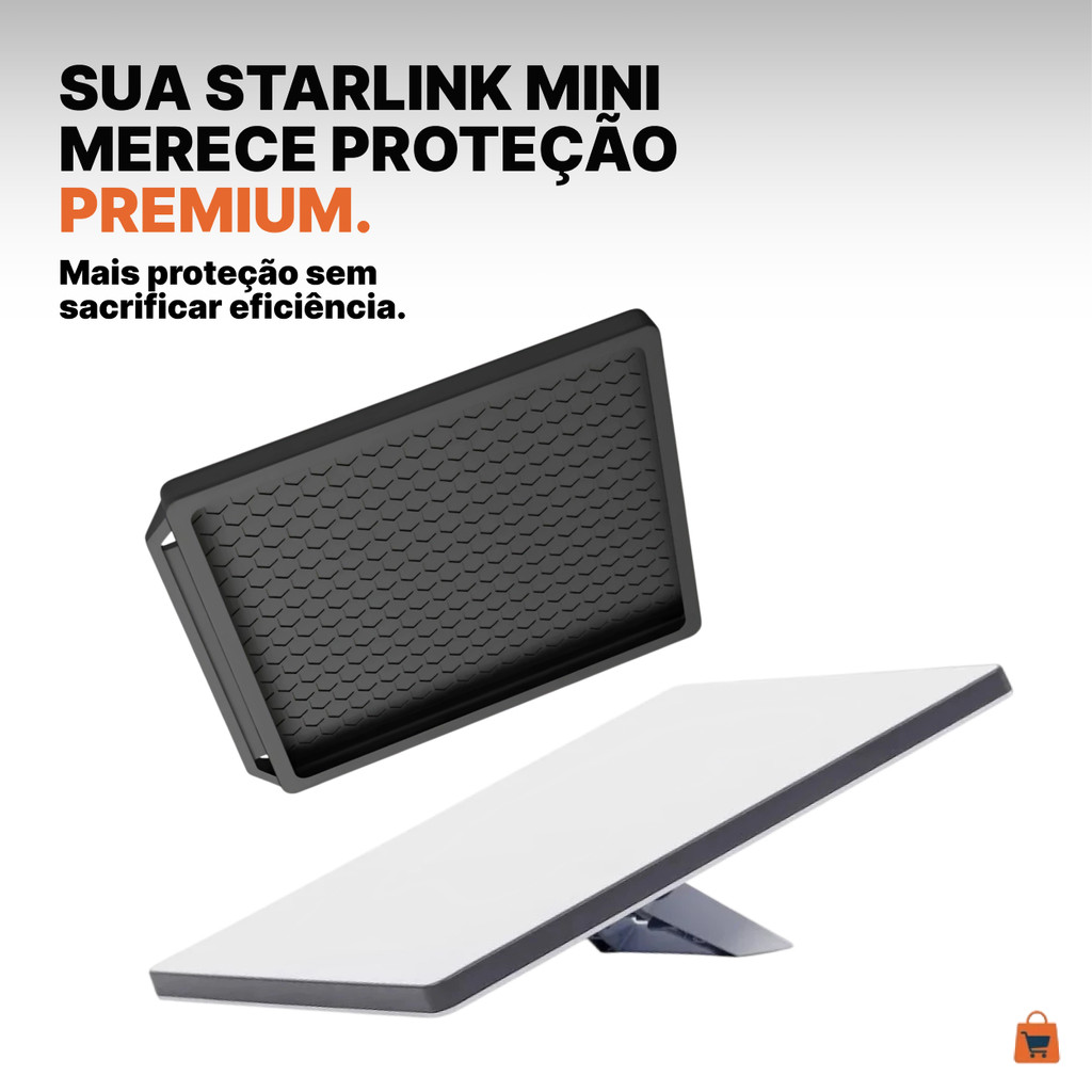 Capa De Silicone Case Protetora Para Starlink Mini Antena Anticolisão