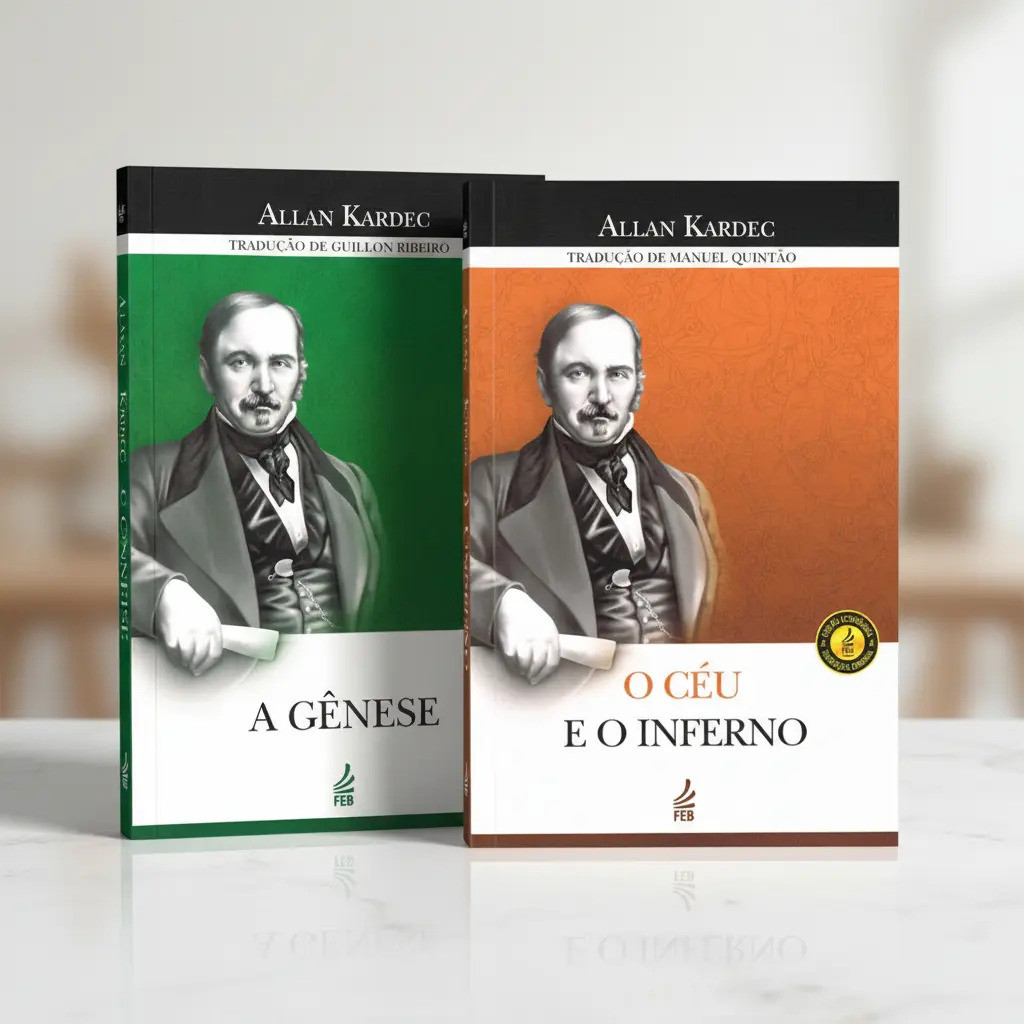 Kit Livro Kardec: A Gênese Edição Econômica Capa Mole + O Céu e o Inferno Edição Econômica Capa Mole