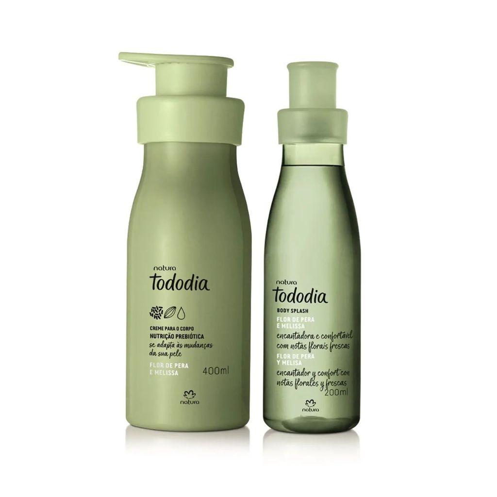 Kit Natura Tododia Hidratante + Body Splash (2 Itens) Flor de Pera e Melissa
