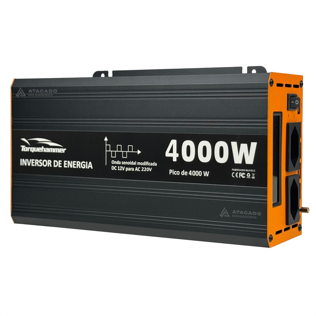 Inversor 4000w 12v Para 220v Torquehammer usb Led 