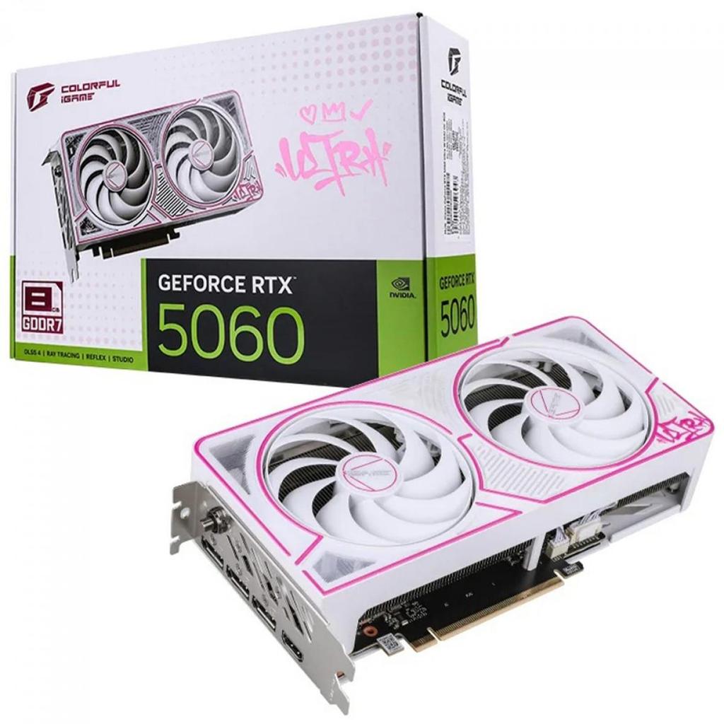 Placa de Vídeo Colorful IGame NVIDIA GeForce RTX 5060 Ultra W Duo OC 8GB-V, GDDR7, DLSS, Ray Tracing