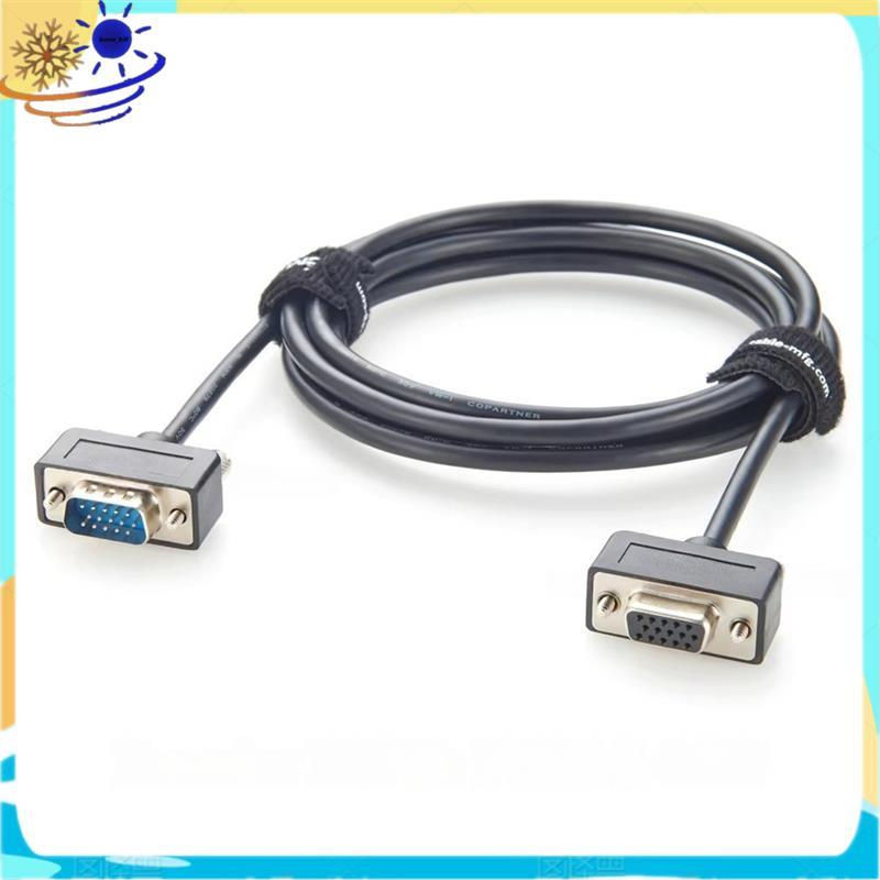 [Le's Shop] Cabo De Extensão Ultrafino De Baixo Perfil HD15 Macho Para Fêmea Monitor VGA Montagem Em Painel De Vídeo SVG