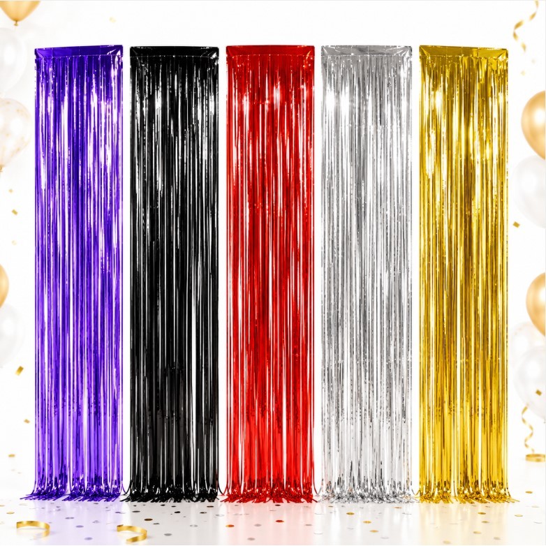 Cortina Metalizada 1x2m Para Festa Decoração Painel
