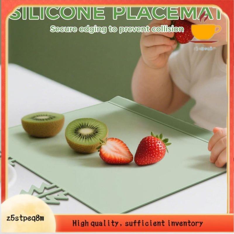 Jogo Americano Para Bebês , Protetor De Mesa De Jantar Crianças , Tapete Com Borda Infantil De Silicone Multiuso
