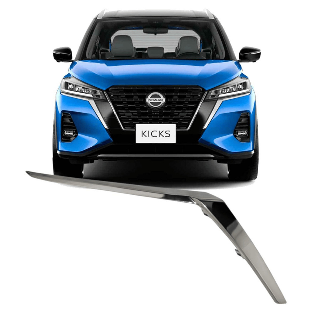Friso Cromado Farol Nissan Kicks de 2022 a 2025 - Direito