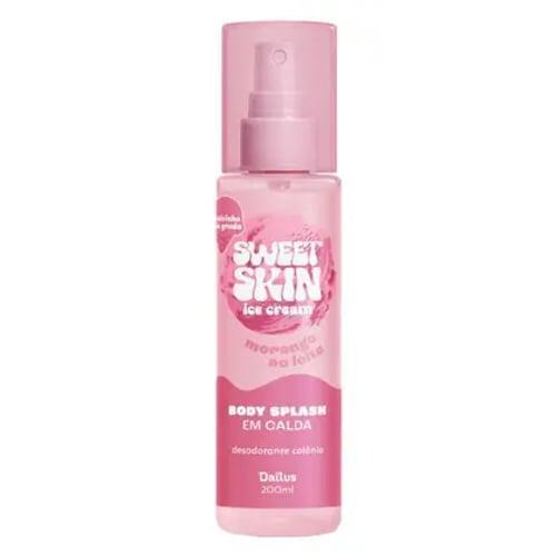 Body Splash Sweet Skin Morango Ao Leite Dailus 200ml