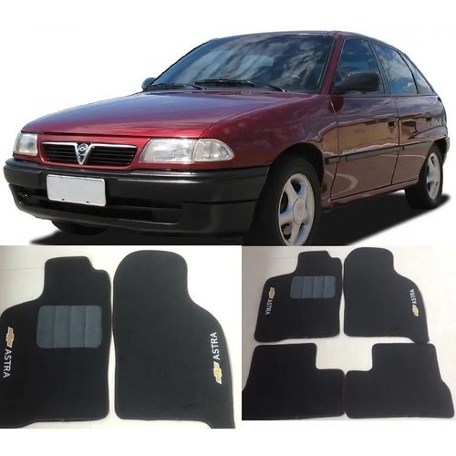 Tapete/carpete Personalizado Gm Astra Antigo 1994à1997 Preto , Grafite Escuro E Grafite Claro