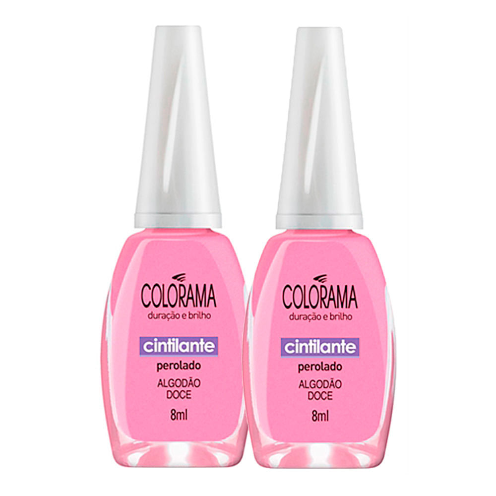 Kit 2 Esmalte Colorama Cor Algodão Doce Perolado Cintilante com 8ml