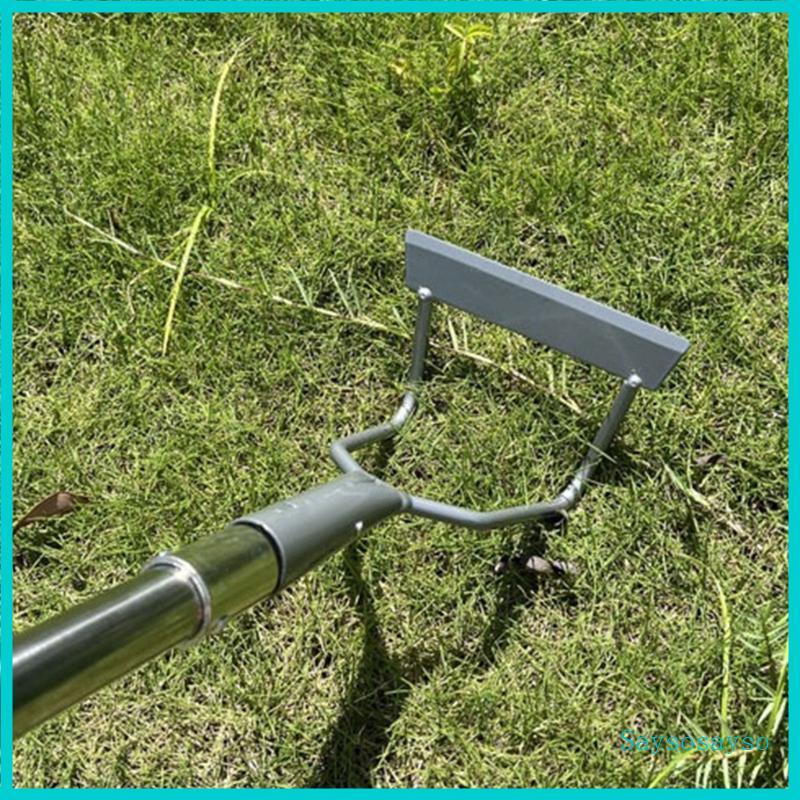 Saysosayso Raspador Enxada Jardim Aço Inoxidável Design Alça Extensível Para Manutenção Gramado