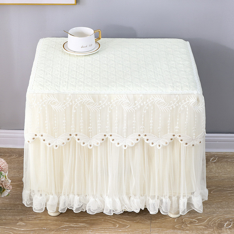 Nova toalha de mesa de renda rosa princesa branca, capa para armário, capa para mesa, capa para mesa de cabeceira, capa