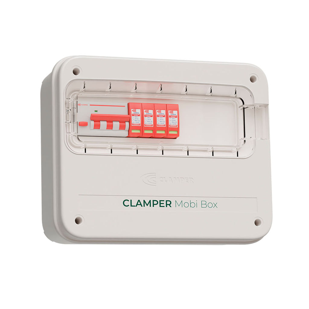 CLAMPER Mobi Box 380V 22KW C - Quadro de Proteção para Carregadores Veiculares – 380V - Cinza