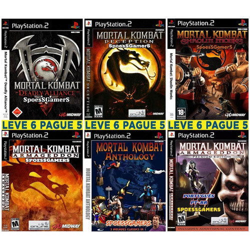 PS2 Mortal Kombat Collection (6 DVDS Jogos) Jogos PS2 PLAY 2