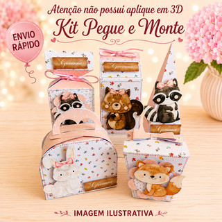 Kit Festa Bosque Menina  - Lembrancinhas Aniversário ENVIO RAPIDO - qualidade e preço justo - PEGUE E MONTE
