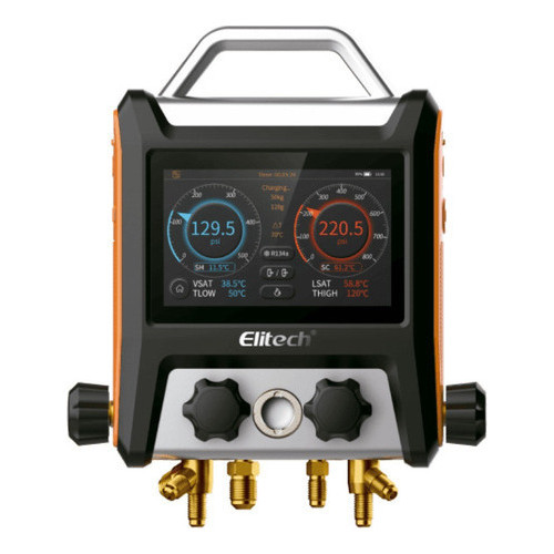 Manifold Digital Bluetooth Vacuômetro 4 Vias Ms-4000 Refrigeração Elitech