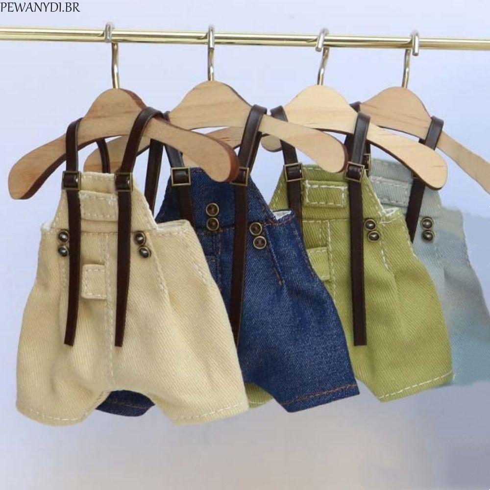 Calça Jeans Para Boneca PEWANYDI , Roupas De Bjd De 15 A 20 Cm , Roupa Diária Com Suspensório , Macacão