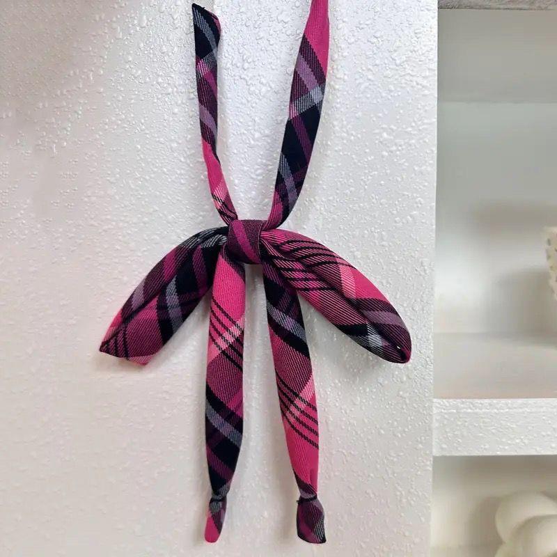 Japonês JK pequena rosa gravata borboleta uniforme xadrez pequenos objetos estilo Preppy colar flor uniforme escolar cam