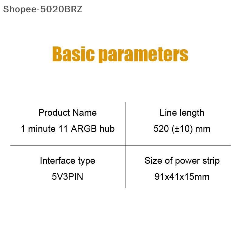 [THEBR] PC Cooler Fan ARGB HUB 1 A 11 5V 3Pin LED Strip Light Adaptador SATA Power Splitter Forputer Case [BR]