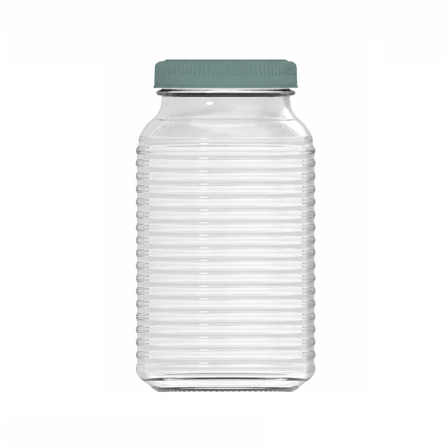 Pote Organizador Porta Tempero 1,5L Cumaru De Vidro C/ Tampa Condimento Mantimento Arroz Macarrão Farrinha