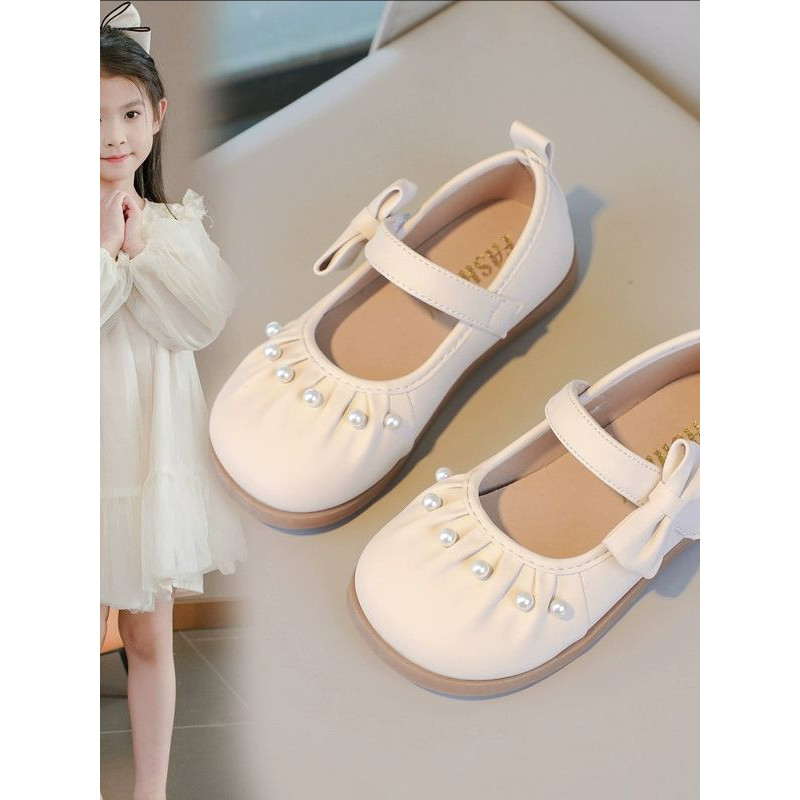 Meninas sapatos de couro 2025 outono novo estilo respirável crianças princesa menina bebê médio grande crianças sapatos 