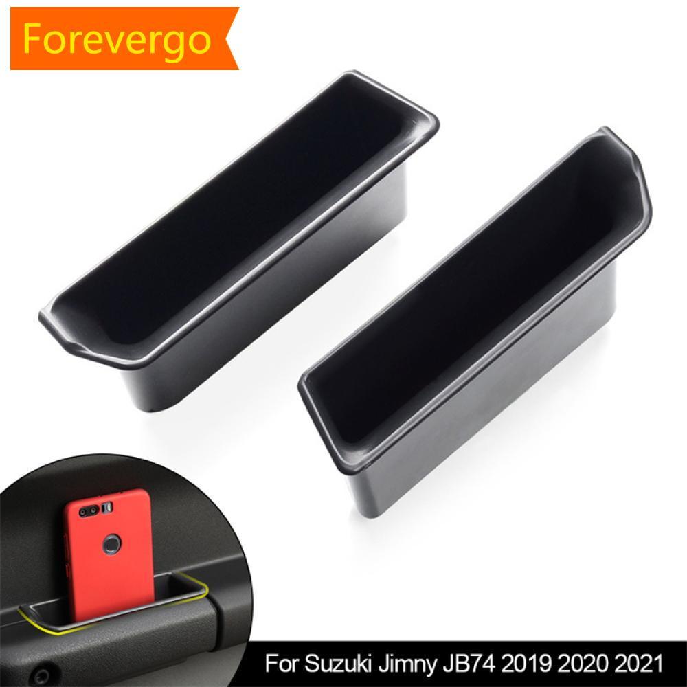 forevergo 2 Pçs Interior Do Carro Porta Dianteira Maçaneta Lateral Caixa De Armazenamento Para Suzuki Jimny JB74 2019 20