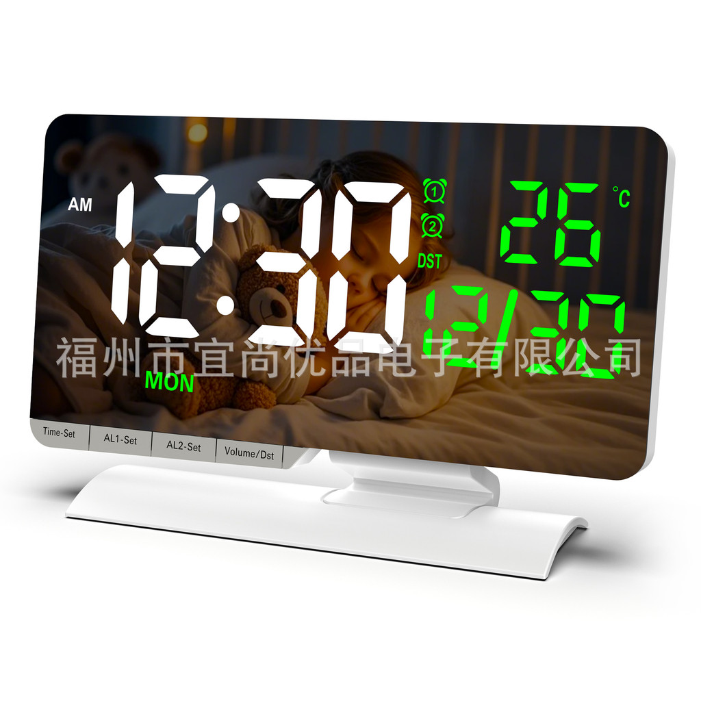 Novo Relógio Eletrônico com Calendário Perpétuo para 2026, Relógio de Mesa com LED, Hora de Verão, Alarme, Exibição de T