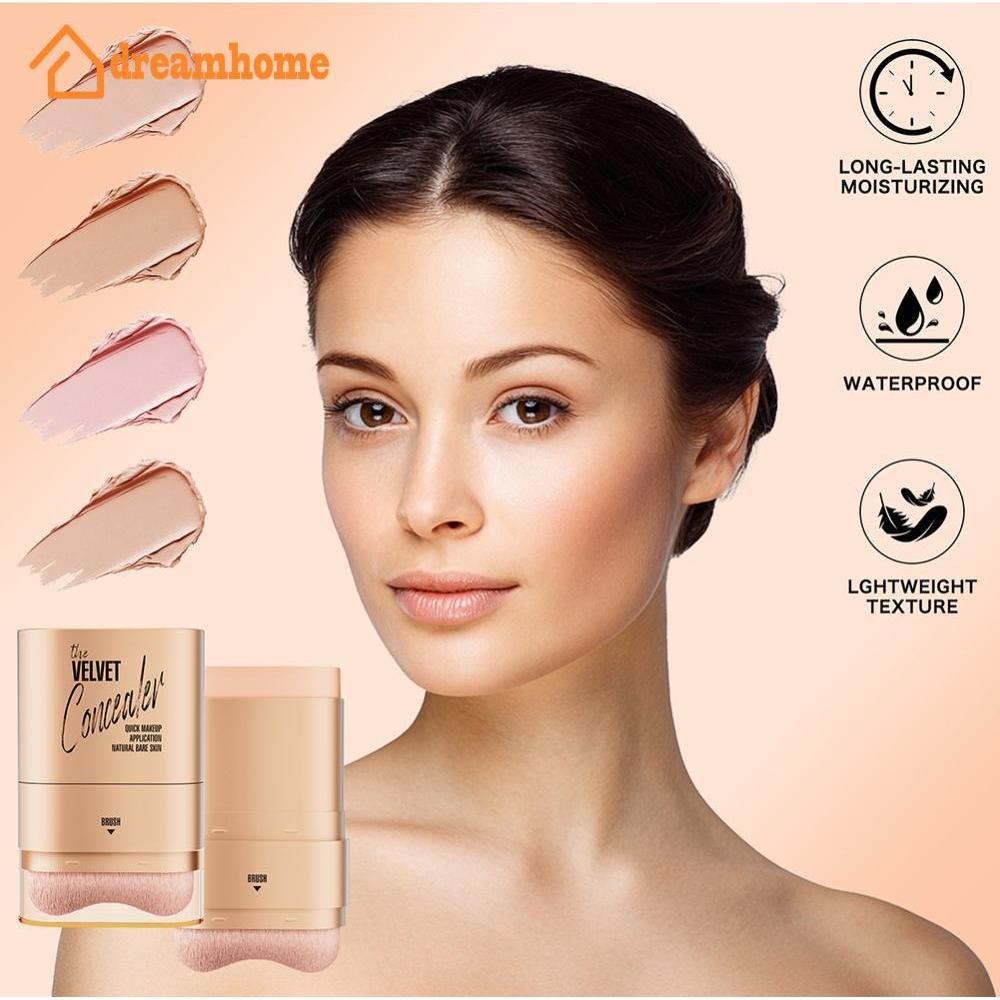 DREAMHOME 2-Em-1 Corretivo Fundação Vara Cobre Olheiras À Prova Dwaterproof Água Resistente Ao Suor Maquiagem Facial Bor