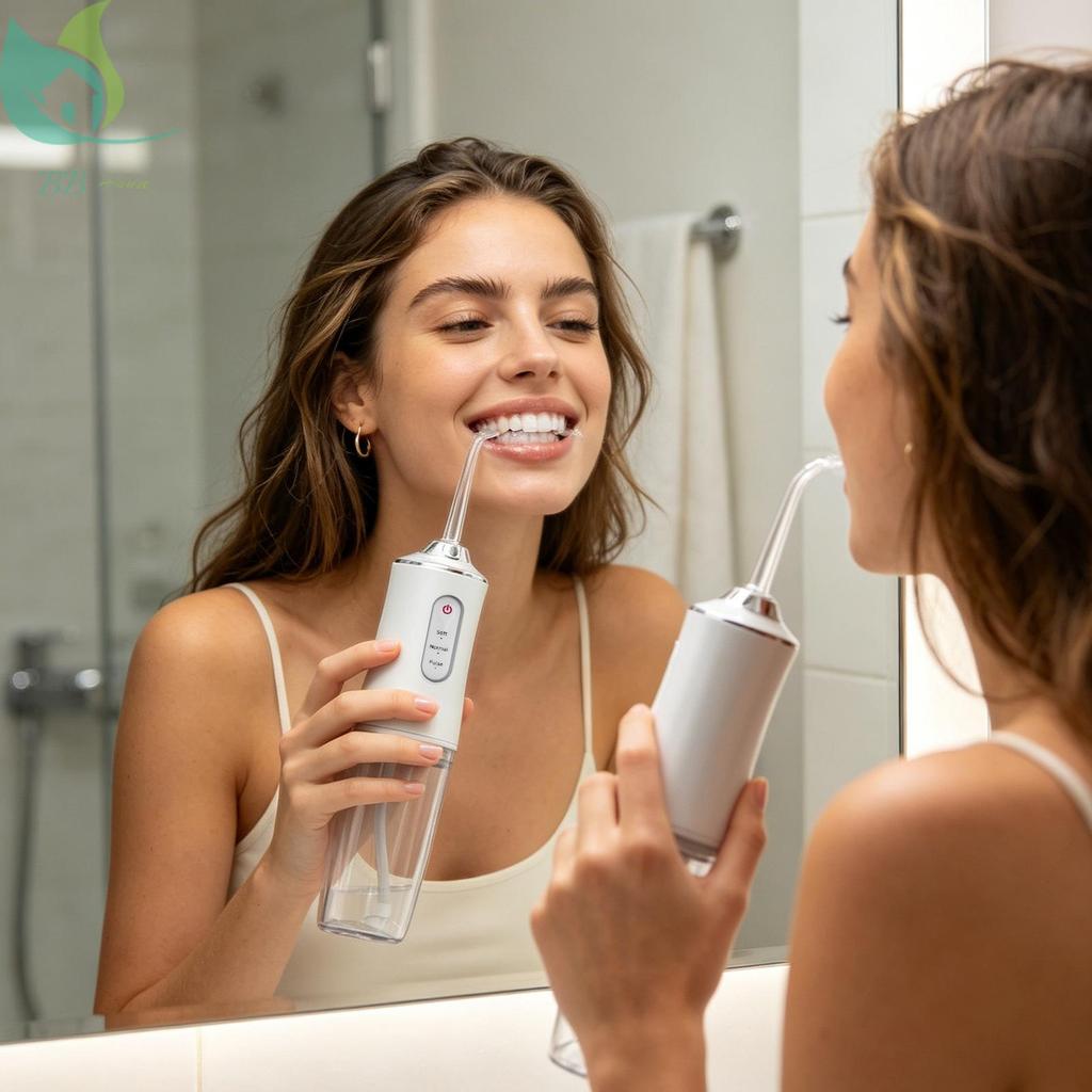 Irrigador De Fio Dental Portátil , De Água Elétrico Sem Para Dentes , 3 Modos , 4 Pontas De Jato Oral Viagens Em Casa ,